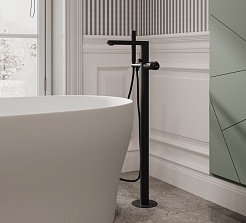 Allen Brau Смеситель для ванны Liberty 5.33012-31 (с внутренней частью) черный матовый – фотография-7